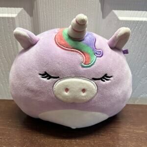 Squishmallows Silvia The Purple Unicorn Plush Rainbow KellyToy Retired Rare 2019